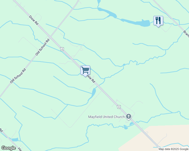 map of restaurants, bars, coffee shops, grocery stores, and more near 12731 Dixie Road in Regional Municipality of Peel