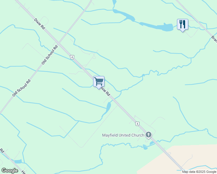 map of restaurants, bars, coffee shops, grocery stores, and more near 12731 Dixie Road in Caledon
