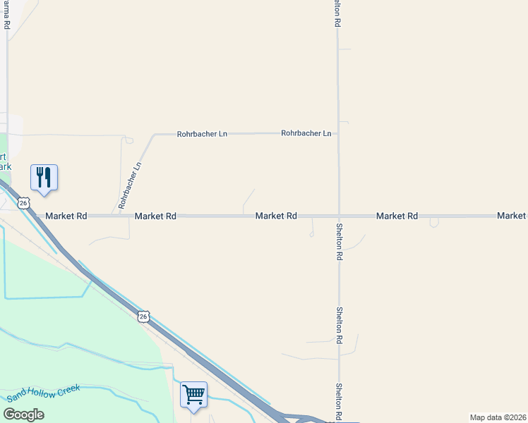 map of restaurants, bars, coffee shops, grocery stores, and more near 26225 Market Road in Parma