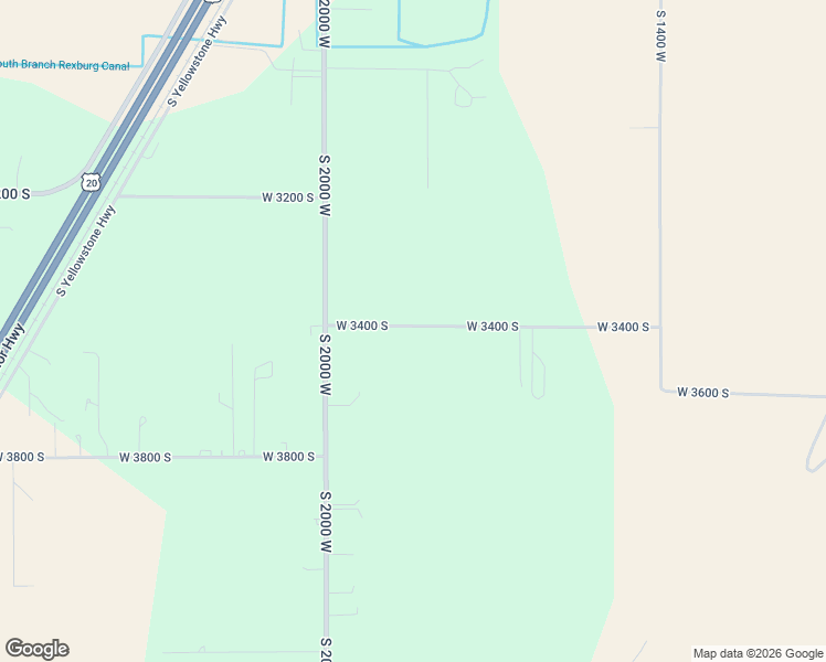 map of restaurants, bars, coffee shops, grocery stores, and more near 1785 West 3400 South in Rexburg