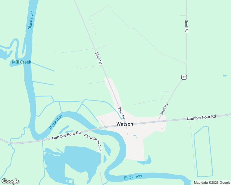map of restaurants, bars, coffee shops, grocery stores, and more near 6558 River Road in Lowville