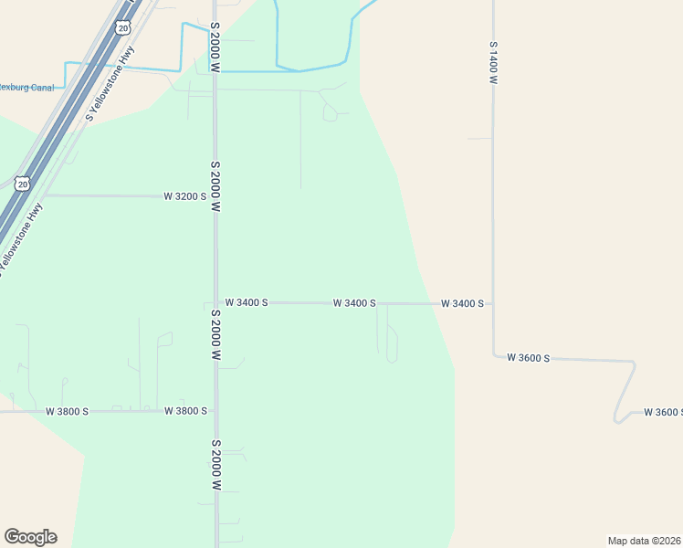 map of restaurants, bars, coffee shops, grocery stores, and more near 1591 West 3400 South in Rexburg