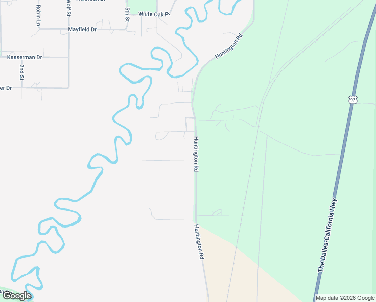 map of restaurants, bars, coffee shops, grocery stores, and more near 54537 Huntington Road in Bend