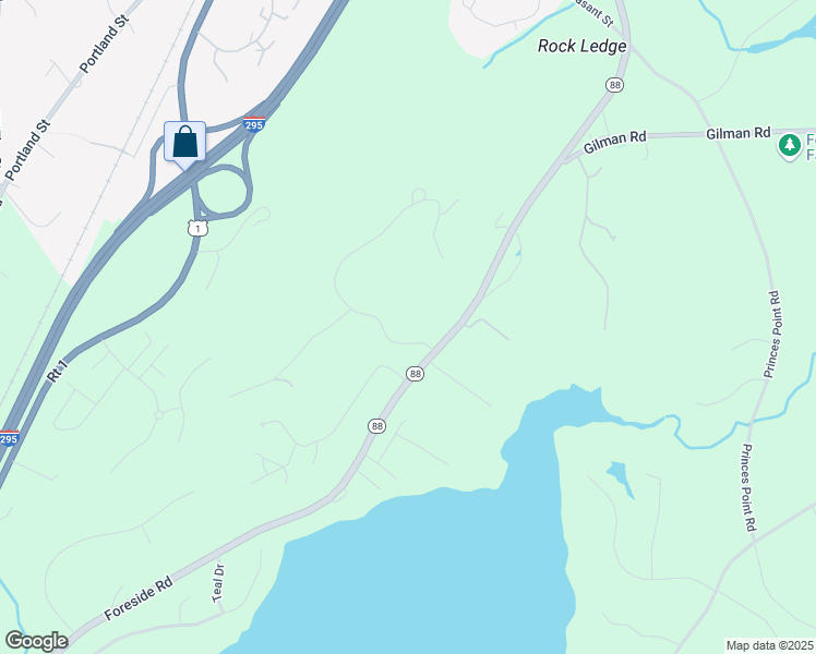 map of restaurants, bars, coffee shops, grocery stores, and more near 39 Fairwind Lane in Yarmouth
