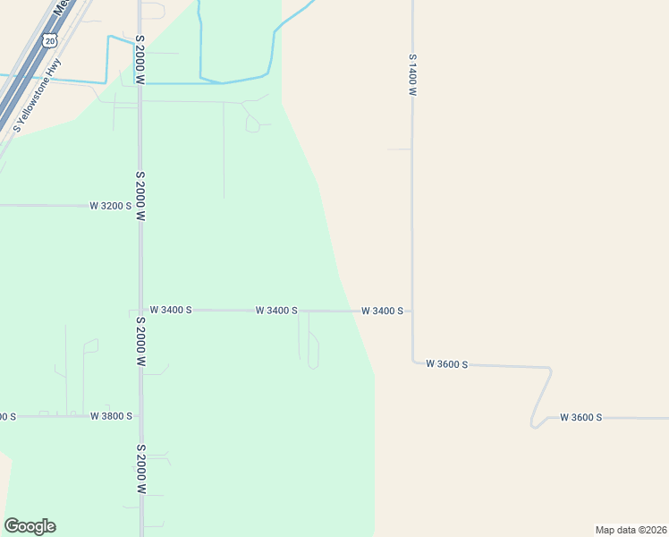 map of restaurants, bars, coffee shops, grocery stores, and more near 1615 West 3400 South in Rexburg