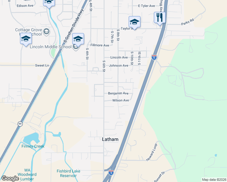 map of restaurants, bars, coffee shops, grocery stores, and more near 702 Benjamin Avenue in Cottage Grove