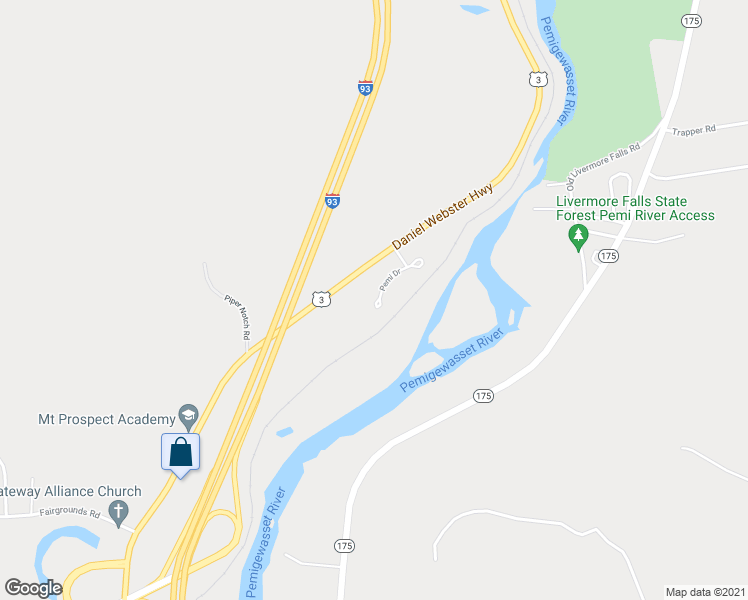 map of restaurants, bars, coffee shops, grocery stores, and more near 34 Pemi Drive in Plymouth