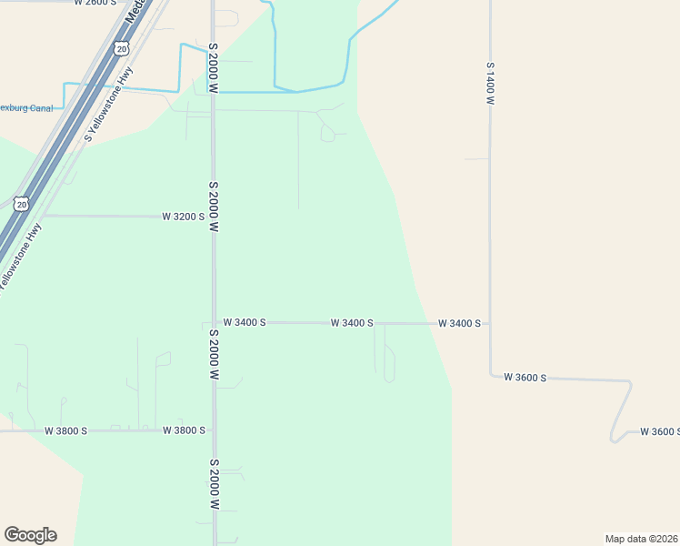 map of restaurants, bars, coffee shops, grocery stores, and more near 1591 West 3400 South in Rexburg