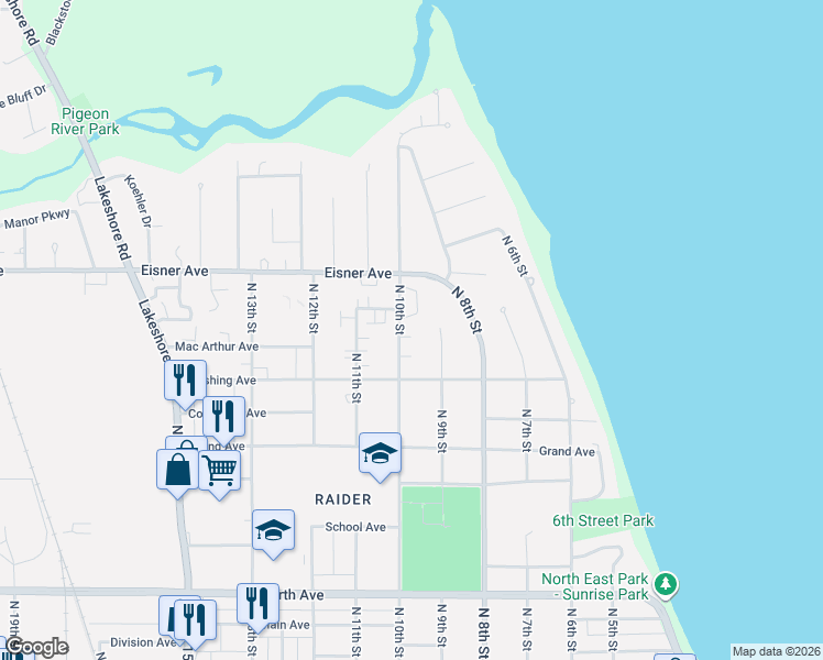 map of restaurants, bars, coffee shops, grocery stores, and more near in Sheboygan