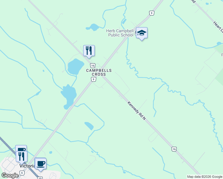 map of restaurants, bars, coffee shops, grocery stores, and more near 13924 Kennedy Road North in Regional Municipality of Peel