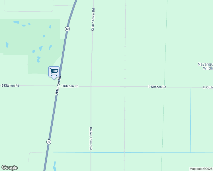 map of restaurants, bars, coffee shops, grocery stores, and more near 2061 East Kitchen Road in Pinconning