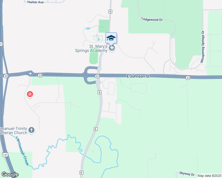 map of restaurants, bars, coffee shops, grocery stores, and more near 66 Hillside Circle in Fond du Lac