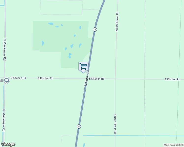 map of restaurants, bars, coffee shops, grocery stores, and more near 2061 East Kitchen Road in Linwood