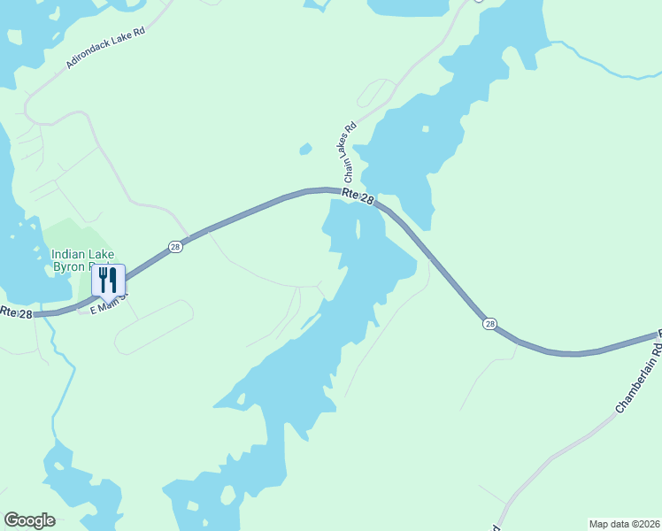 map of restaurants, bars, coffee shops, grocery stores, and more near 170 Lake Abanakee Road in Indian Lake