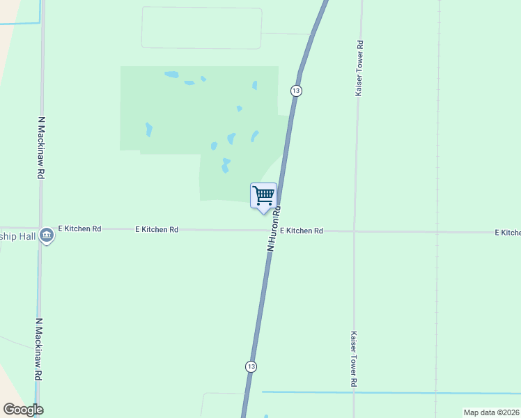 map of restaurants, bars, coffee shops, grocery stores, and more near 1531 North Huron Road in Pinconning
