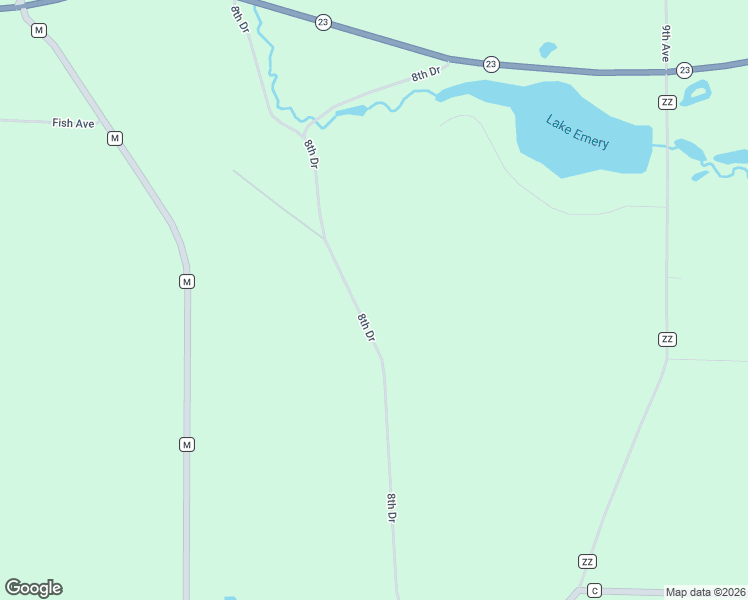 map of restaurants, bars, coffee shops, grocery stores, and more near N3942 8th Drive in Montello