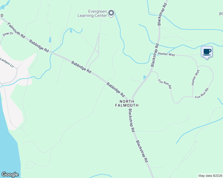 map of restaurants, bars, coffee shops, grocery stores, and more near 20 Babbidge Road in Falmouth