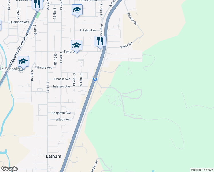 map of restaurants, bars, coffee shops, grocery stores, and more near 1375 Pleasant View Drive in Cottage Grove