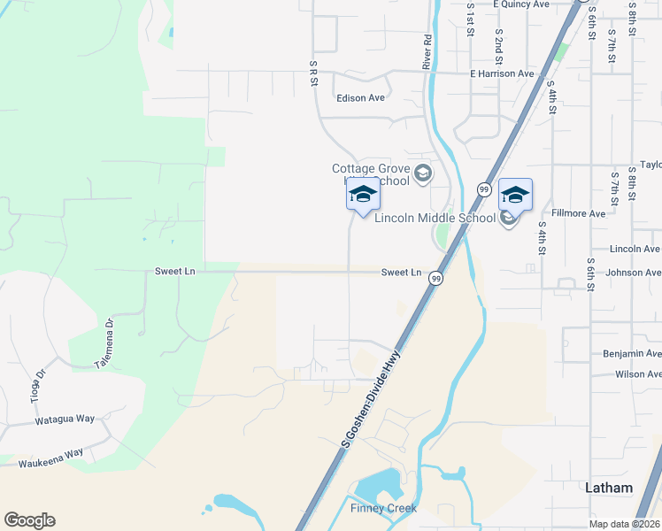 map of restaurants, bars, coffee shops, grocery stores, and more near 331 Sweet Lane in Cottage Grove