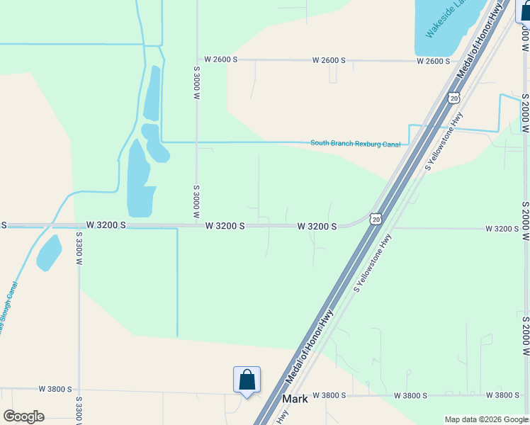 map of restaurants, bars, coffee shops, grocery stores, and more near 3126 S 2810 W in Rexburg