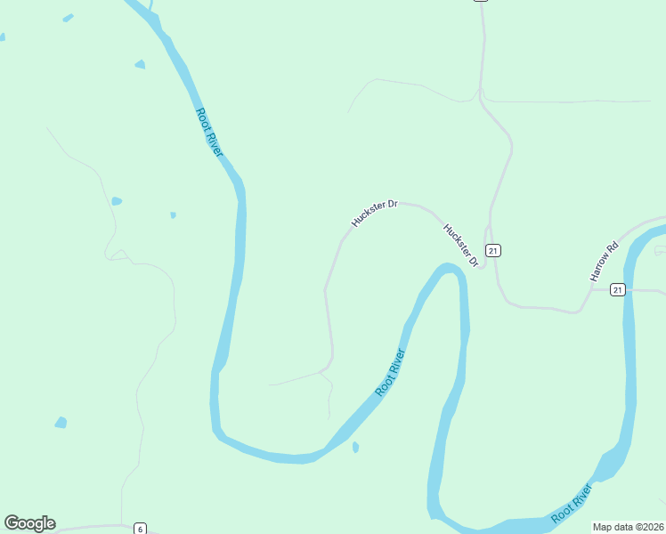 map of restaurants, bars, coffee shops, grocery stores, and more near Huckster Drive in Fillmore County