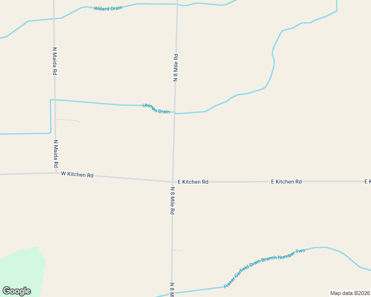map of restaurants, bars, coffee shops, grocery stores, and more near 1550 North 8 Mile Road in Pinconning