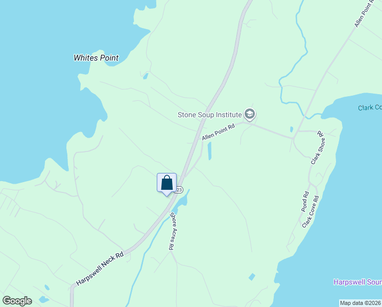 map of restaurants, bars, coffee shops, grocery stores, and more near 1218 Harpswell Neck Road in Harpswell