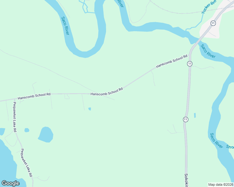 map of restaurants, bars, coffee shops, grocery stores, and more near 165 Hanscomb School Road in Limington