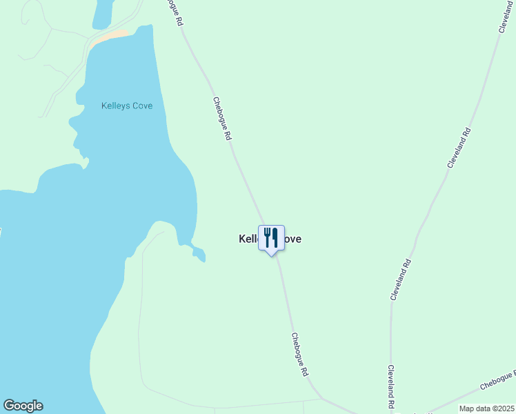 map of restaurants, bars, coffee shops, grocery stores, and more near 1672 Chebogue Road in Yarmouth