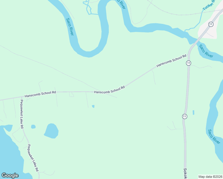 map of restaurants, bars, coffee shops, grocery stores, and more near 165 Hanscomb School Road in Limington