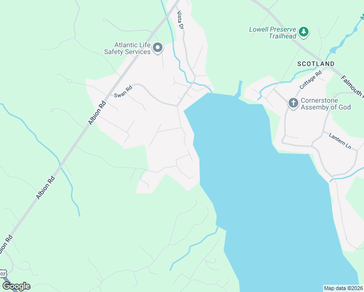 map of restaurants, bars, coffee shops, grocery stores, and more near 139 Vista Drive in Windham