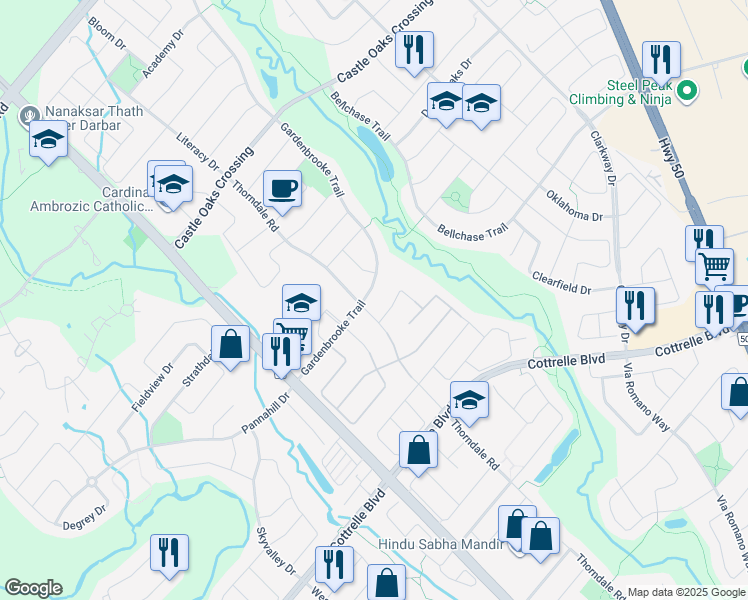 map of restaurants, bars, coffee shops, grocery stores, and more near in Hamilton
