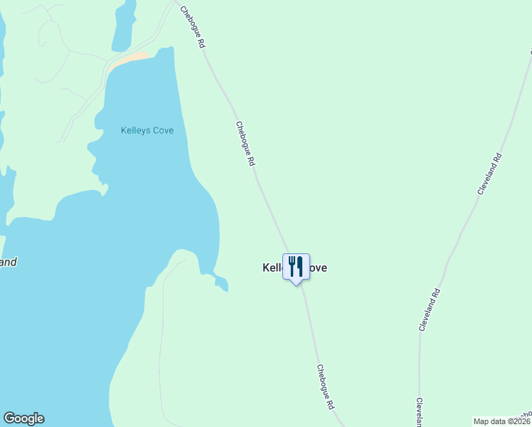 map of restaurants, bars, coffee shops, grocery stores, and more near Chebogue Road in Yarmouth