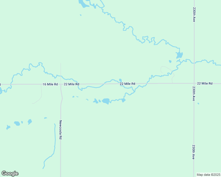 map of restaurants, bars, coffee shops, grocery stores, and more near 23680 22 Mile Road in Green Charter Township