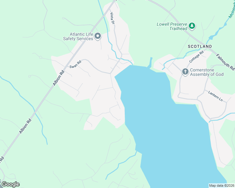map of restaurants, bars, coffee shops, grocery stores, and more near 29 Vista Drive in Windham