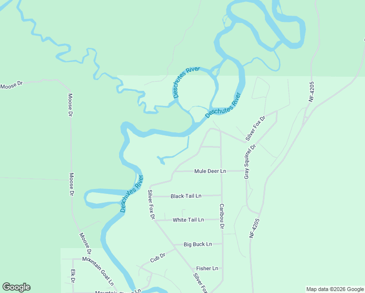 map of restaurants, bars, coffee shops, grocery stores, and more near 54665 Silver Fox Drive in Bend