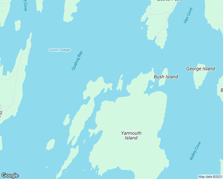 map of restaurants, bars, coffee shops, grocery stores, and more near 40 Little Yarmouth Island in Harpswell