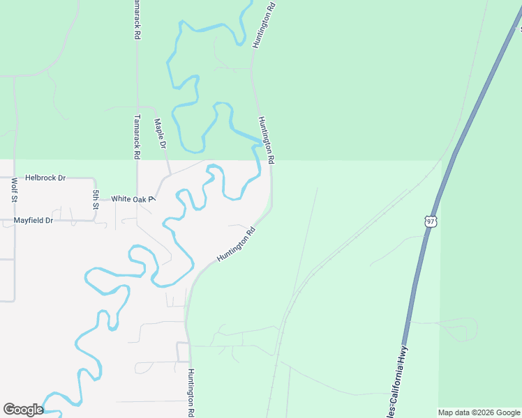 map of restaurants, bars, coffee shops, grocery stores, and more near 54735 Huntington Road in Bend