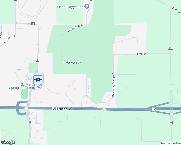 map of restaurants, bars, coffee shops, grocery stores, and more near 317 Ledgewood Drive in Fond du Lac