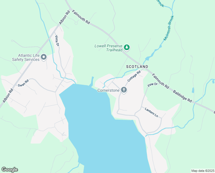 map of restaurants, bars, coffee shops, grocery stores, and more near 36 Brentwood Road in Windham