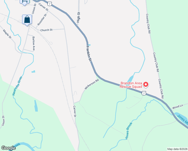 map of restaurants, bars, coffee shops, grocery stores, and more near 590 Franklin Street in Brandon