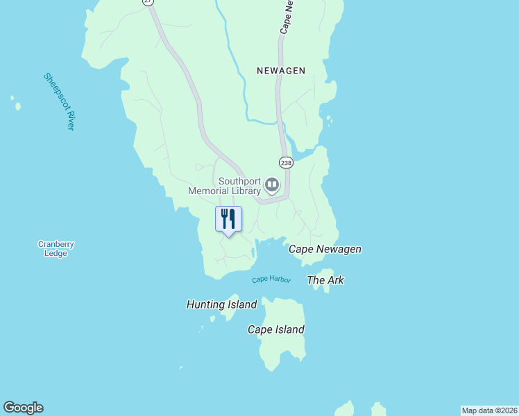 map of restaurants, bars, coffee shops, grocery stores, and more near 12 Gray Road in Southport