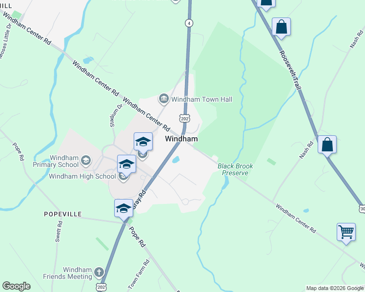 map of restaurants, bars, coffee shops, grocery stores, and more near in Windham
