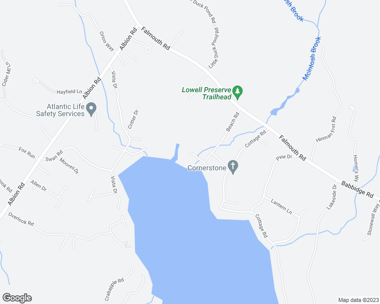 map of restaurants, bars, coffee shops, grocery stores, and more near 36 Brentwood Road in Windham