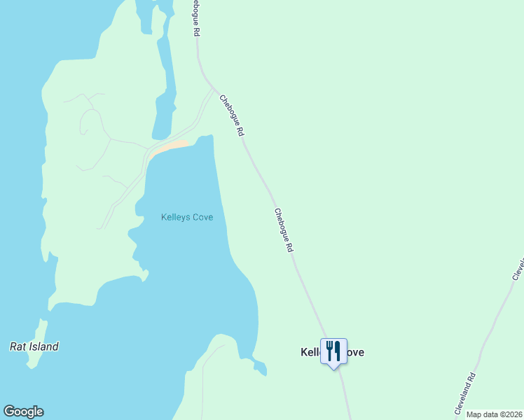 map of restaurants, bars, coffee shops, grocery stores, and more near 1791 Chebogue Road in Yarmouth