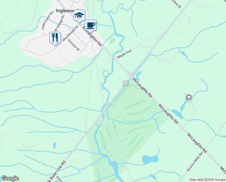 map of restaurants, bars, coffee shops, grocery stores, and more near 2424 Olde Base Line Road in Inglewood