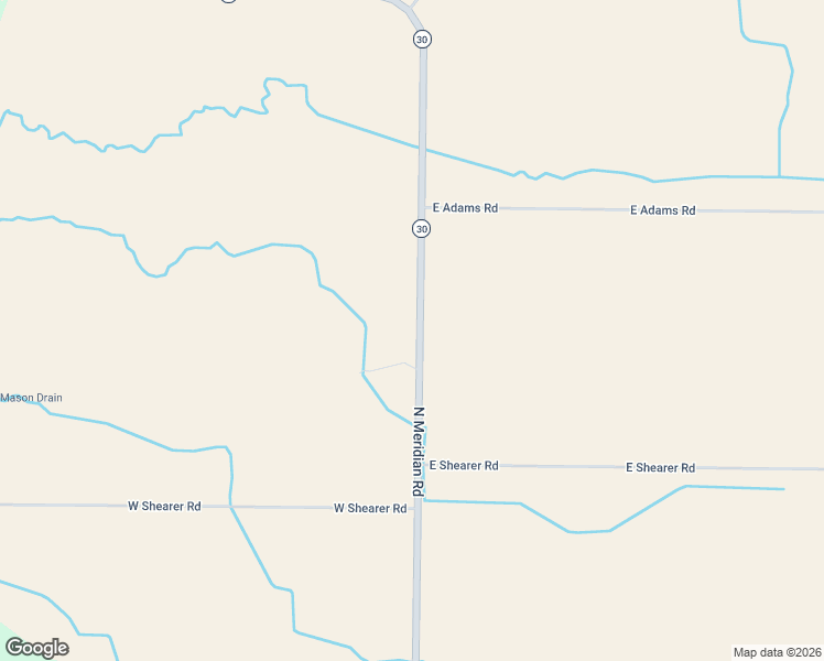 map of restaurants, bars, coffee shops, grocery stores, and more near 6163 North Meridian Road in Hope