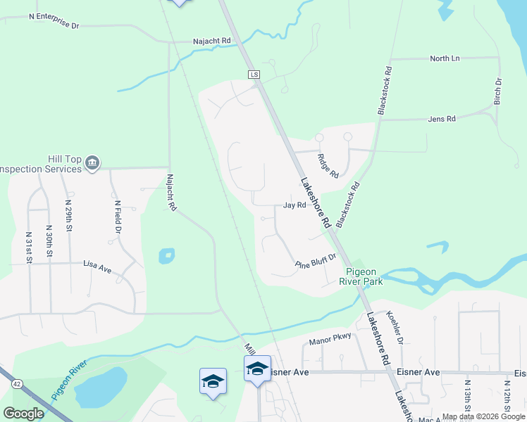 map of restaurants, bars, coffee shops, grocery stores, and more near 2073 Clearview Circle in Sheboygan