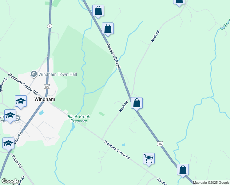 map of restaurants, bars, coffee shops, grocery stores, and more near 9 Moonlit Drive in Windham