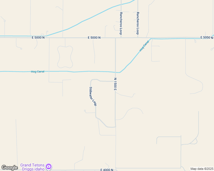 map of restaurants, bars, coffee shops, grocery stores, and more near 4588 North 1500 East in Tetonia